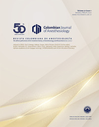 Image of Colombian Journal of Anesthesiology Volume 51 No. 1 Tahun 2023