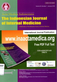 Image of Acta Medica Indonesiana: The Indonesian Journal of Internal Medicine , volume 50, Number 4, October 2018