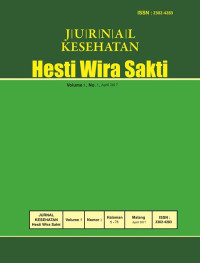 Image of Jurnal Kesehatan Hesti Wira Sakti Volume 5 Nomor 1 Tahun 2017