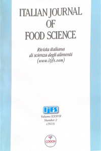 Image of Italian Journal Of Food Science Volume 37 Nomor 2 2025