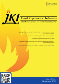 Image of Jurnal Keperawatan Indonesia Volume 25 No 3 November 2022