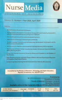 Image of Nurse Media Journal Of Nursing (Volume 10, Number 1 April 2020)