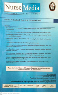 Image of Nurse Media Journal Of Nursing (Volume 9, Number 2 December 2019)