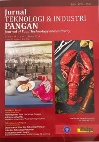 Image of Jurnal Teknologi dan Industri Pangan Volume 35 Nomor 2 2024