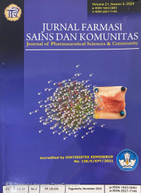 Image of Jurnal Farmasi Sains dan Komunitas : Journal of Pharmaceuticals Sciences & Community Volume 21, Nomor 2, 2024
