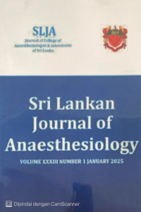 Image of Sri Lankan Journal of Anaesthesiology Volume 33 Issue 1 Tahun 2025