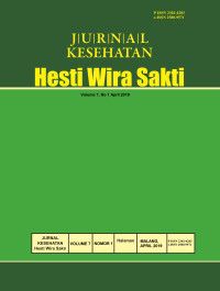 Image of Jurnal Kesehatan Hesti Wira Sakti Volume 7 Nomor 1 Tahun 2019