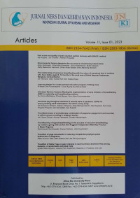 Image of Jurnal Ners dan Kebidanan Indonesia, Volume 11, Issue 01, 2023