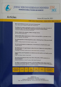 Image of Jurnal Ners dan Kebidanan Indonesia, Volume 9, Issue 04, 2021