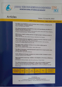 Image of Jurnal Ners dan Kebidanan Indonesia, Volume 10, Issue 04, 2022