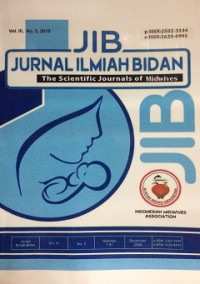 Image of JIB Jurnal Ilmiah Bidan : The Scientific Journal of Midwives Volume III, Nomor 3, 2018