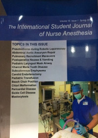 Image of The International Student Journal of Nurse Anesthesia Volume 16 Issue 1 Spring 2017